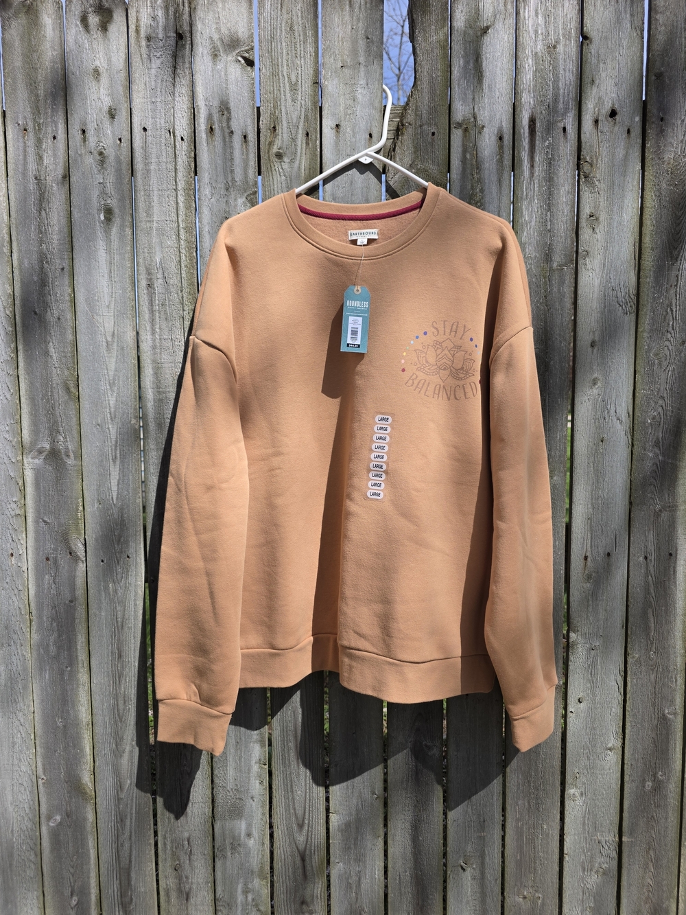 Earthbound Oversized Tan Chakra Crewneck